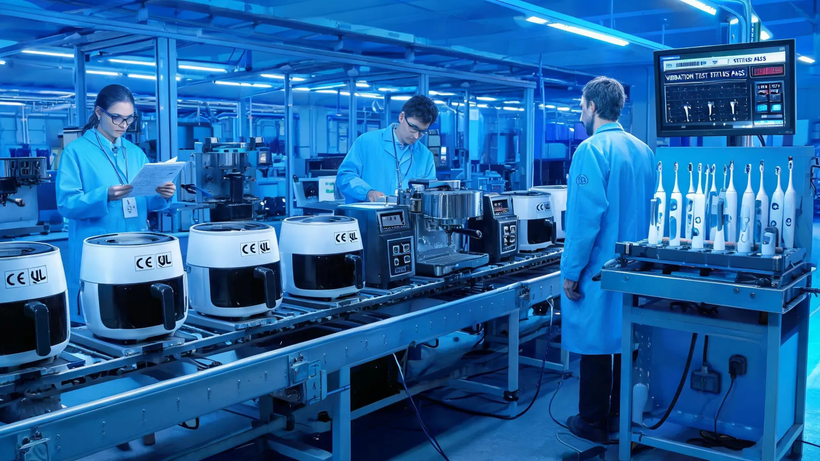 Home appliance assembly and QA laboratory